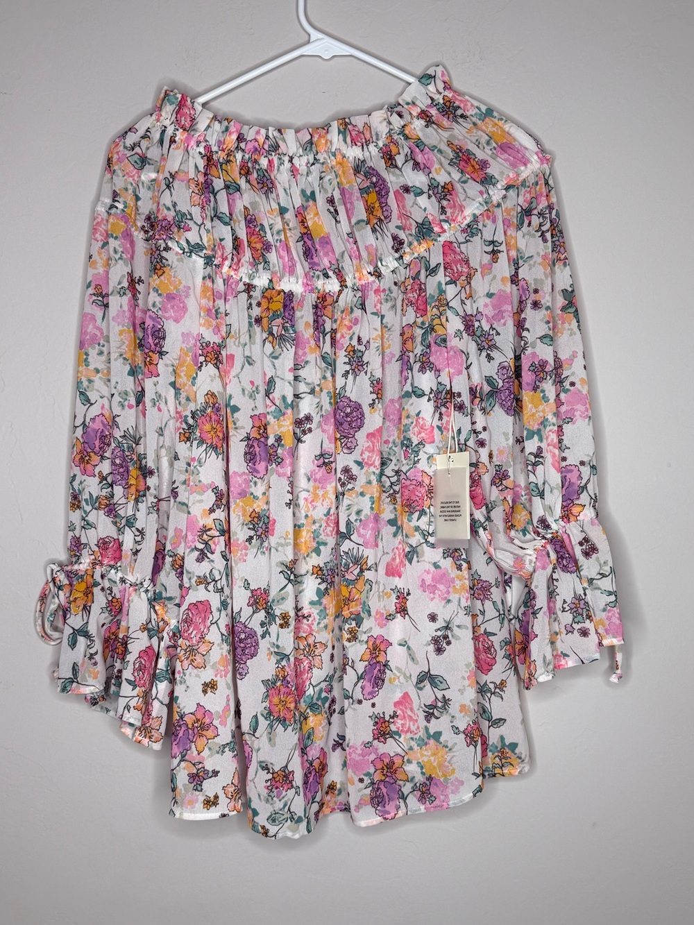 Revolve Tularosa Brogan off the shoulder Mini Dress Floral Size S NWT - Picture 3 of 6